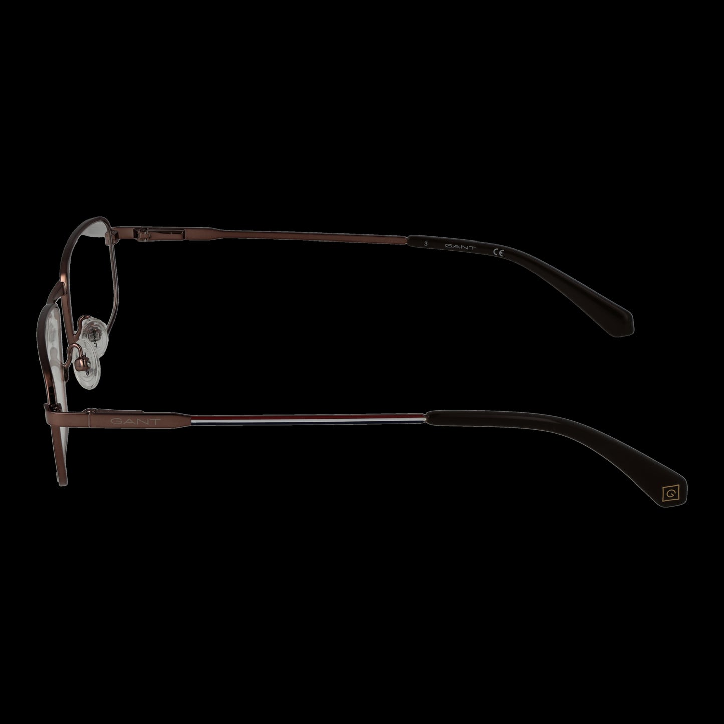 Side view of GANT MOD. GA3281 55036 gent's eyeglasses with thin frame and classic design.