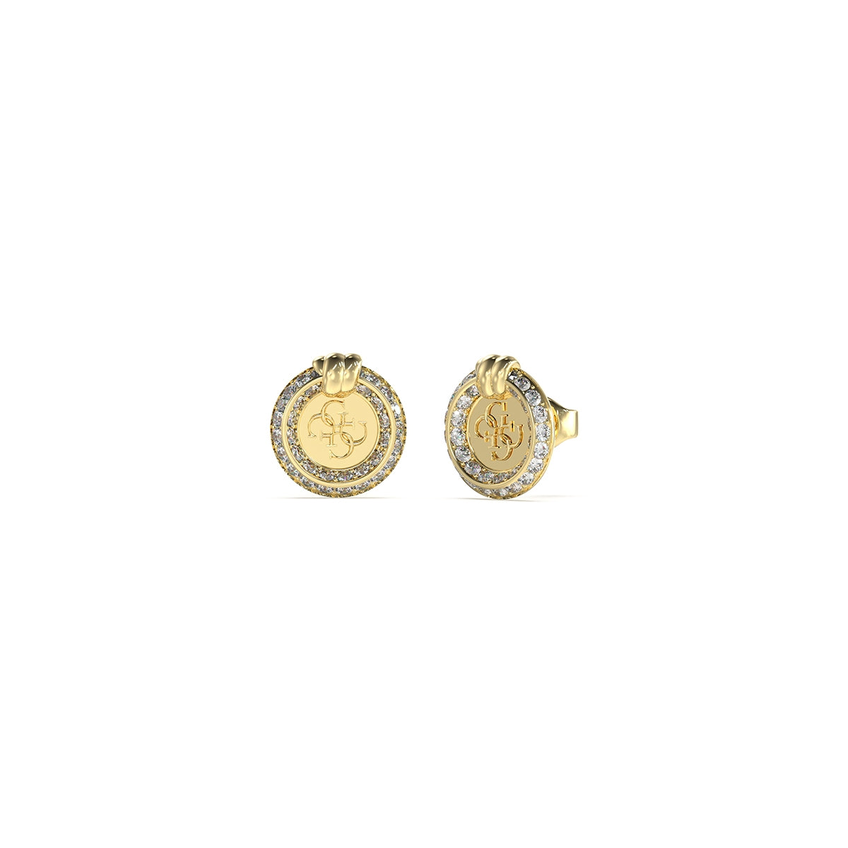 GUESS JEWELS JEWELRY Mod. JUBE04058JWYGT-U elegant gold earrings with crystal embellishments