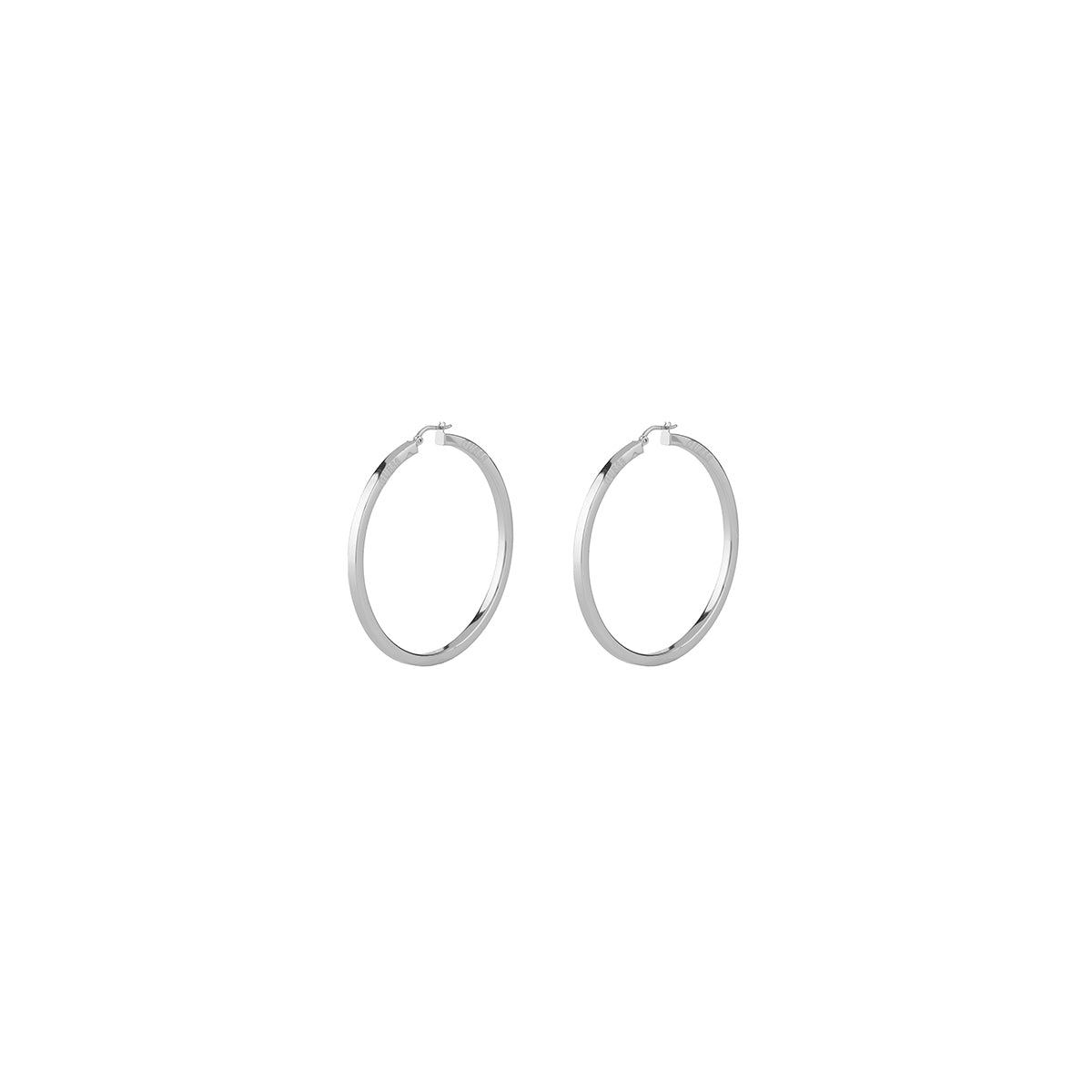 Silver hoop earrings from GUESS JEWELS JEWELRY Mod. JUBE04199JWRHT-U collection.
