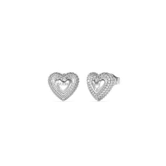 GUESS JEWELS JEWELRY Mod. JUBE05020JWRHT-U heart-shaped earrings with crystals