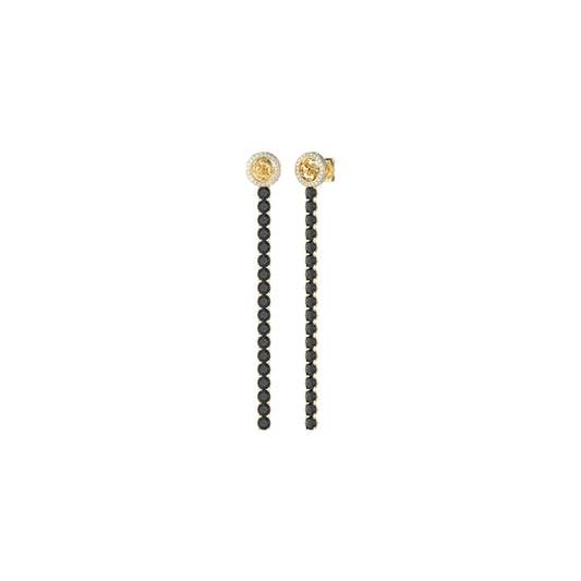 GUESS JEWELS JEWELRY Mod. JUBE05144JWYGBKT-U black and gold earrings