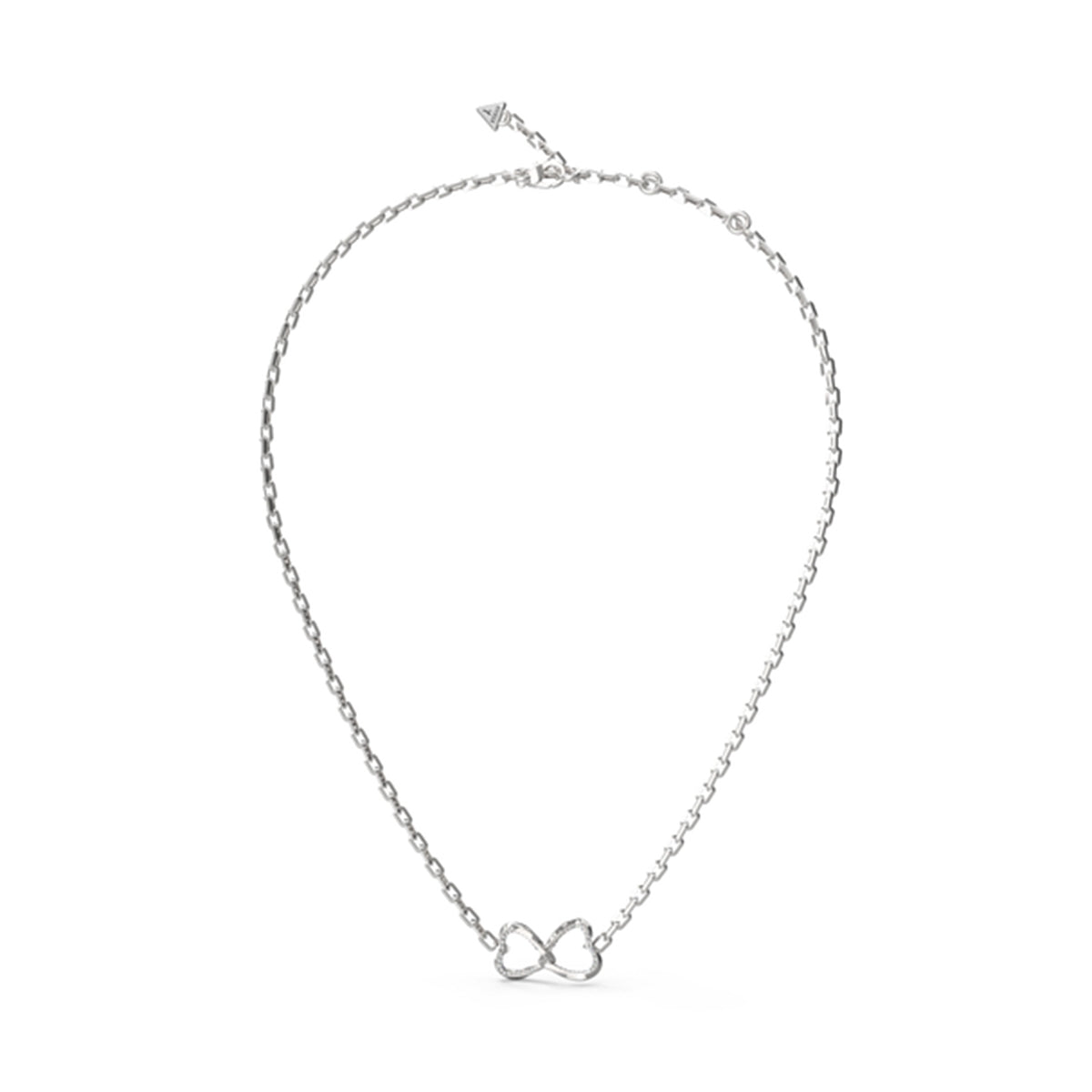 GUESS JEWELS JEWELRY Mod. JUBN04616JWRHT-U silver necklace with infinity heart pendant