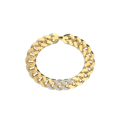 Gold bracelet, GUESS JEWELS JEWELRY Mod. JUMB01380JWYGS, featuring decorative links.