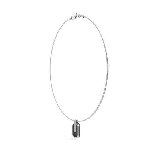 GUESS JEWELS JEWELRY Mod. JUMN04038JWSTBKT-U necklace with sleek pendant design on white background.