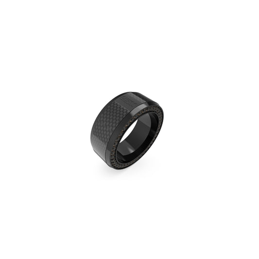 GUESS JEWELS JEWELRY Mod. JUMR04041JWBK64 black ring