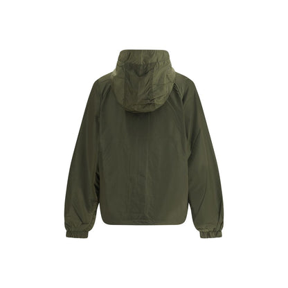 Ganni Green Nylon Shell Jacket