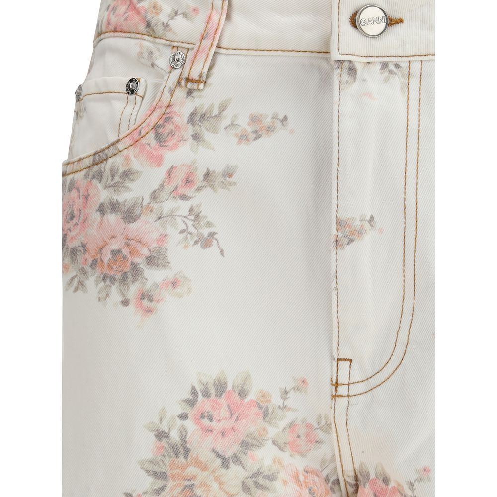 Ganni Multicolor Cotton Jeans Denim