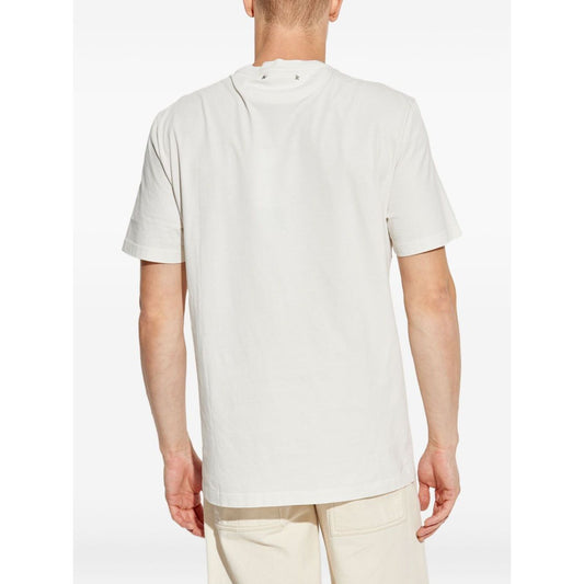 Back view of Golden Goose T-shirts and Polos White in cotton with graphic print and metallic star embellishments.