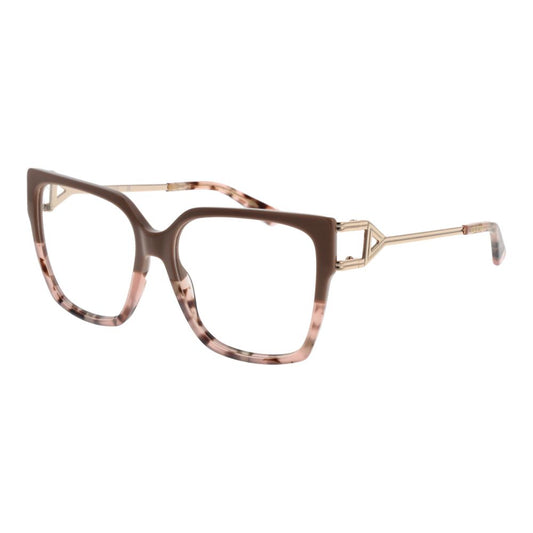 Guess Beige Women Glasses Frame, full-rim acetate, square style, 55mm lenses, 16mm bridge, 140mm temples, includes branded case.
