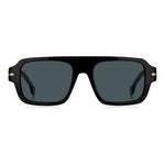 HUGO BOSS MOD. BOSS 1595_S gent sunglasses, front view with black frame and dark lenses.