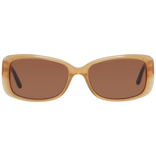 Harley-Davidson Brown Women Sunglass, full-rim plastic frame with 100% UVA & UVB protection, rectangle style, size 56-16-135.