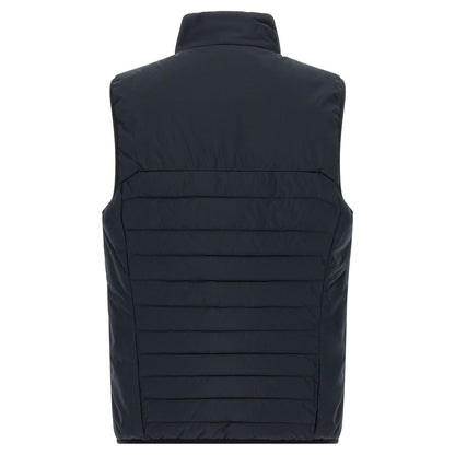 Hugo Boss Blue Polyester Sleeveless Jacket
