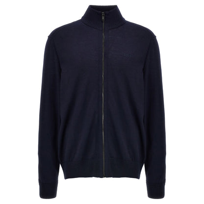 Hugo Boss Blue Wool Cardigan