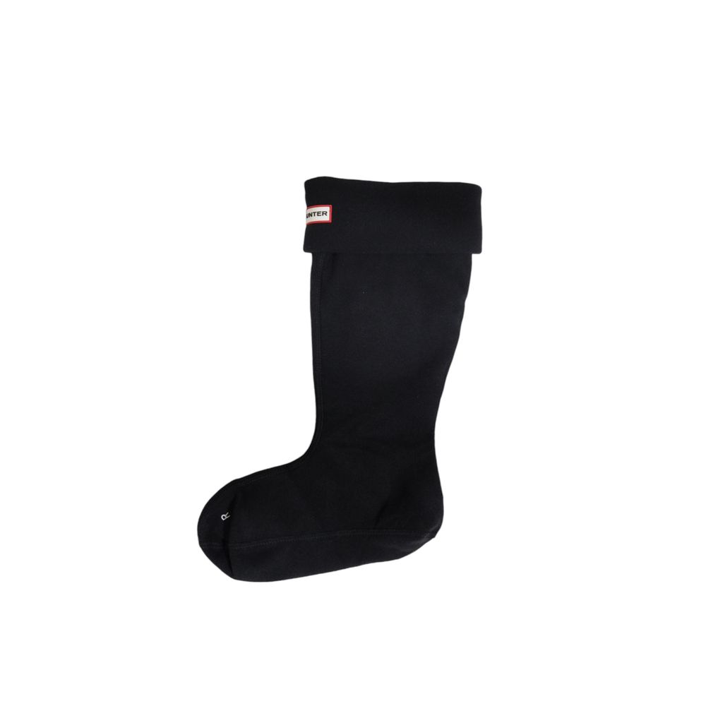 Hunter Black Recycled Polyester Sock for women, fall/winter collection, eco-friendly, stylish black design.