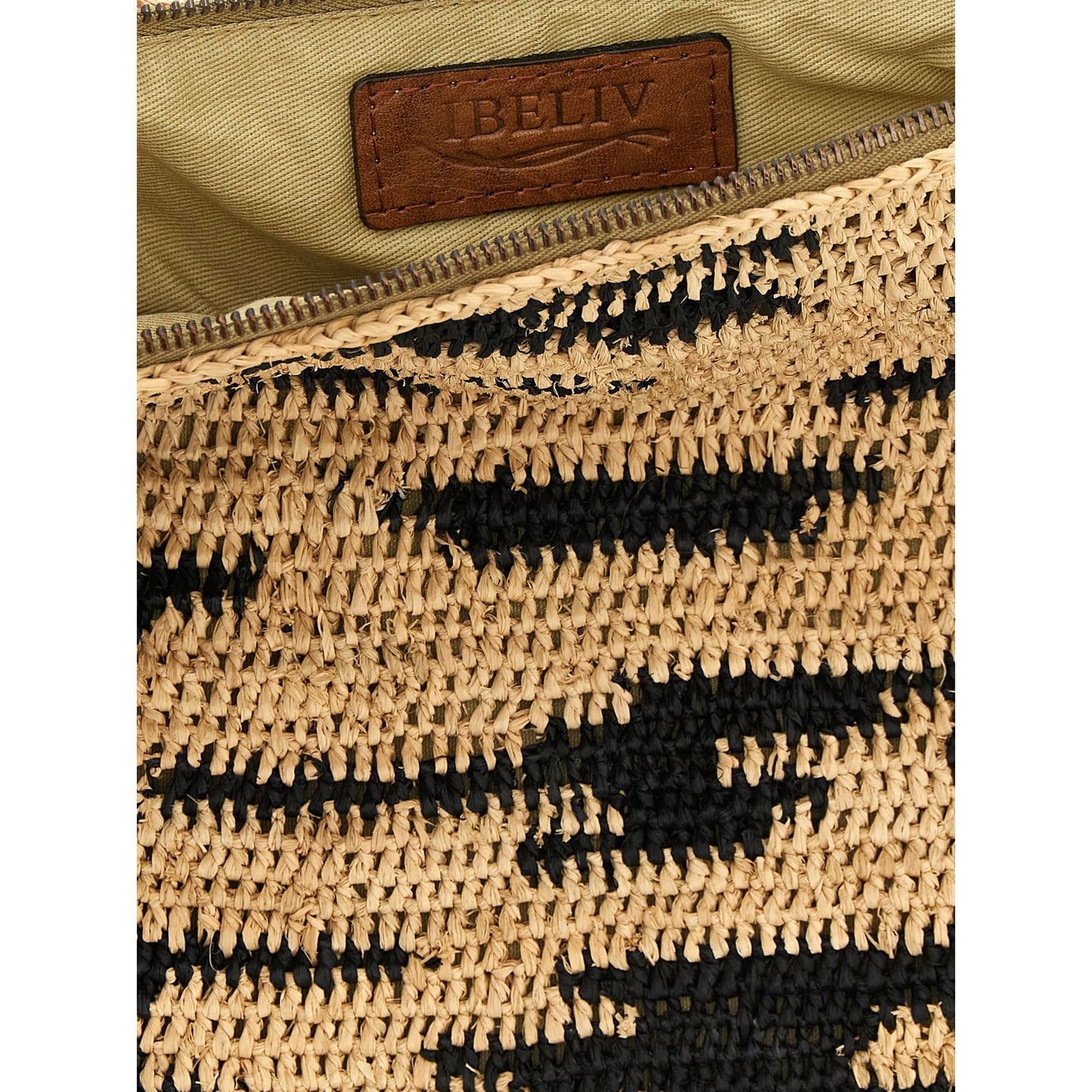 Ibeliv Multicolor Raffia Clutch Bag