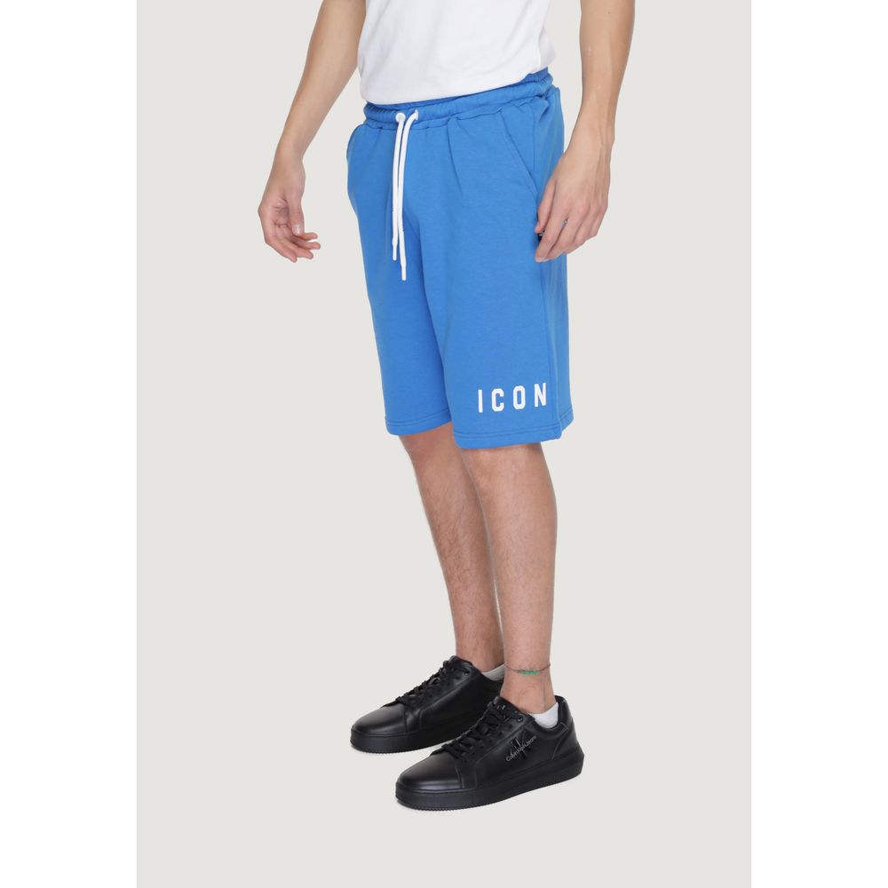 Icon Blue Cotton Bermuda Shorts