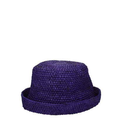 Jacquemus Purple Raffia Hat