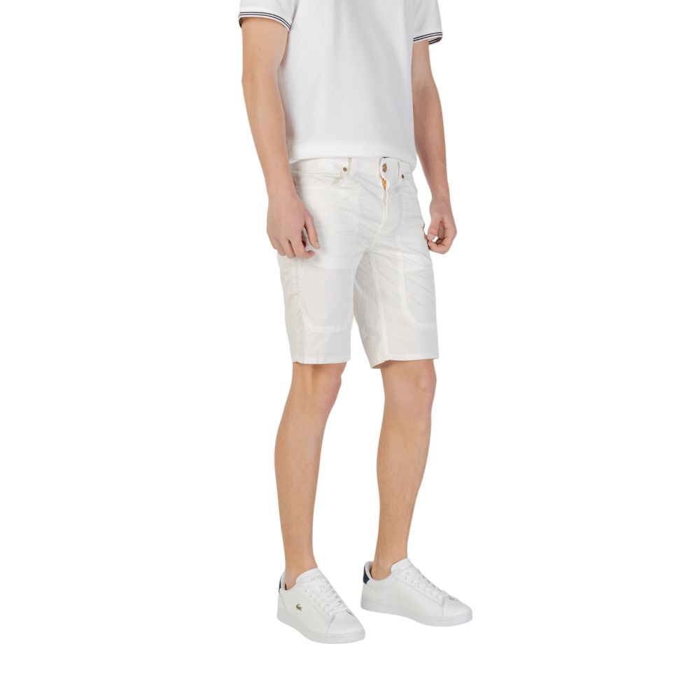 Jeckerson White Cotton Bermuda Shorts