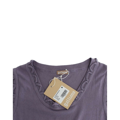 John Galliano Purple cotton jersey dress