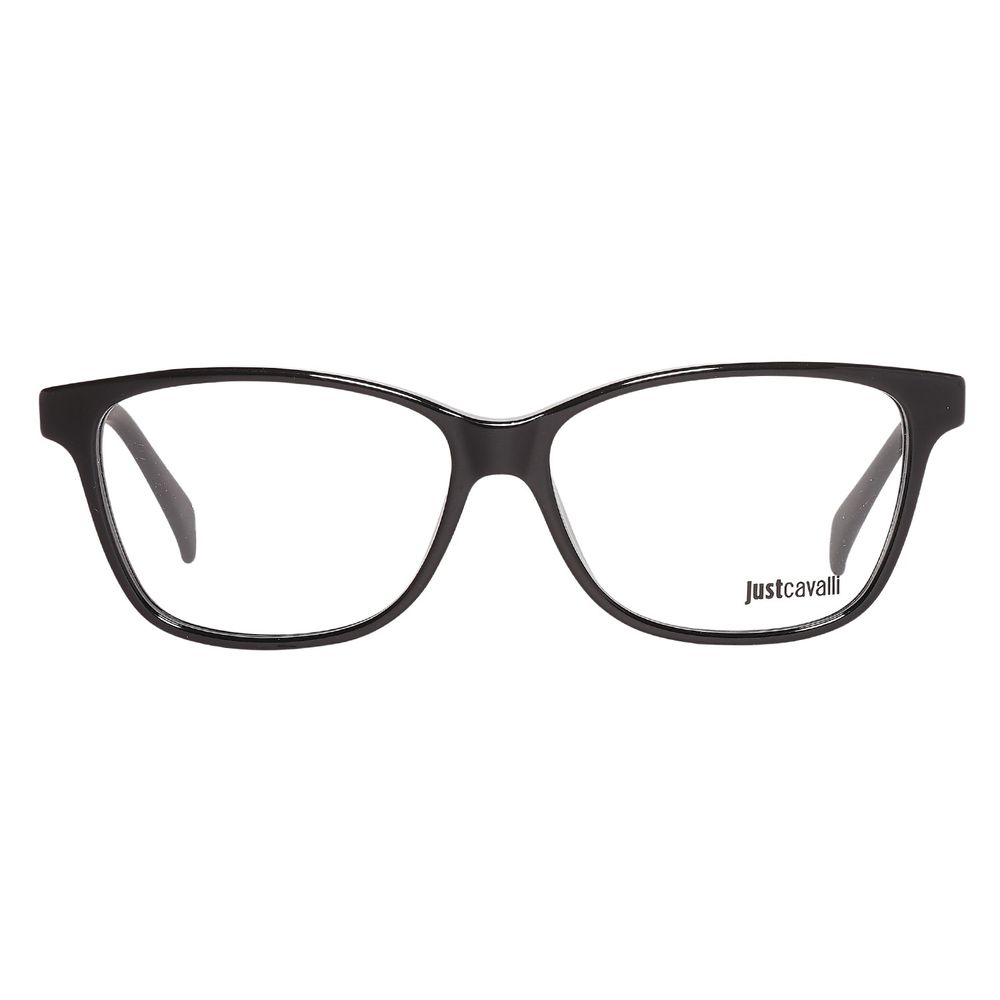 Just Cavalli Black Plastic Frames for women, model JC0686-001-54, featuring plastic material and dimensions 54/13/140 mm.