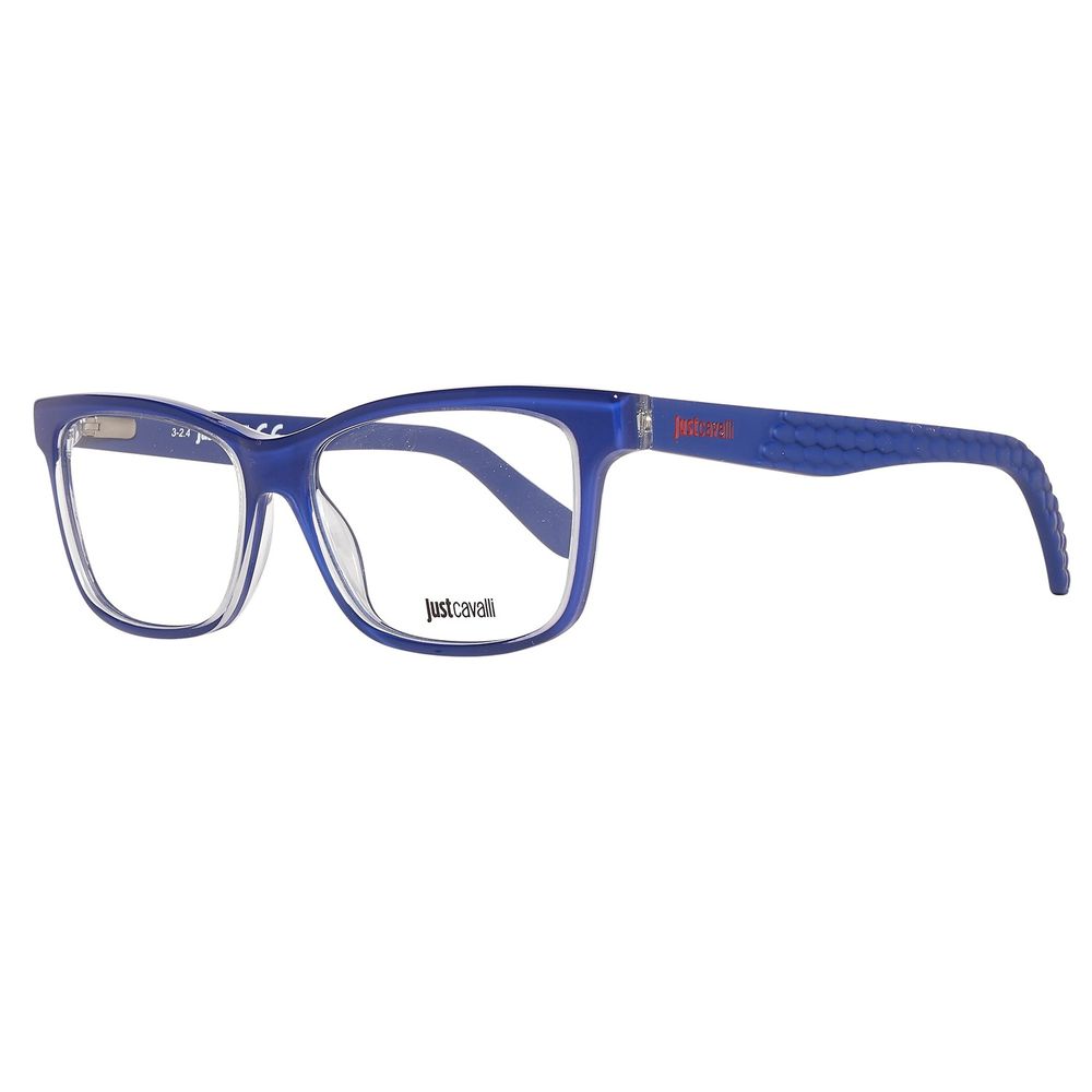 Just Cavalli Blue Plastic Frames JC0642-090-53 glasses with 53/14/140mm dimensions, elegant women's eyewear.