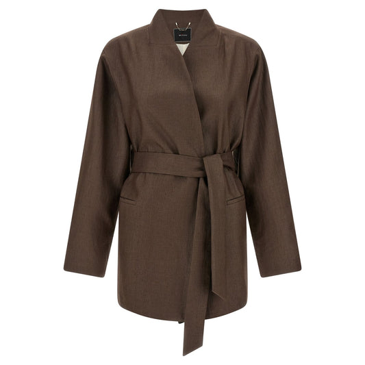 Kiton Brown Polyamide Blazer