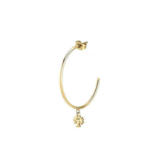 LA PETITE STORY JEWELRY Mod. LPS02AQM20 gold hoop earring with charm