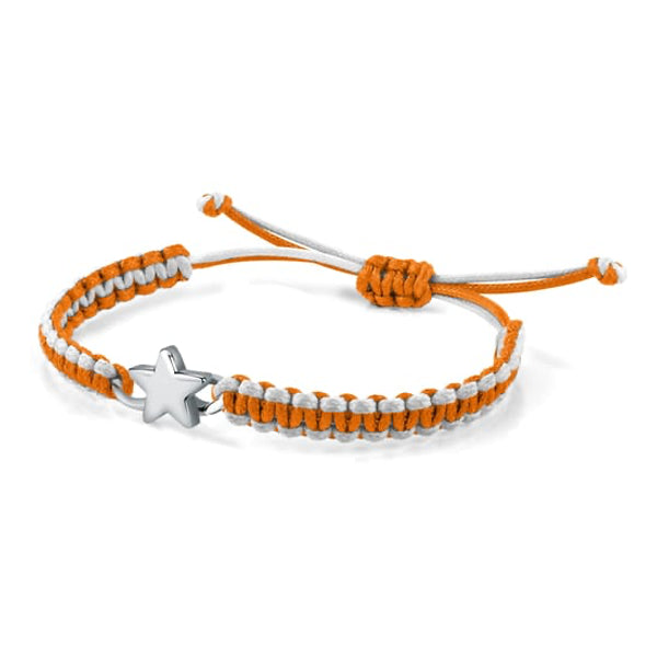 LA PETITE STORY JEWELRY Mod. LPS05ARR79 orange and white friendship bracelet with star charm