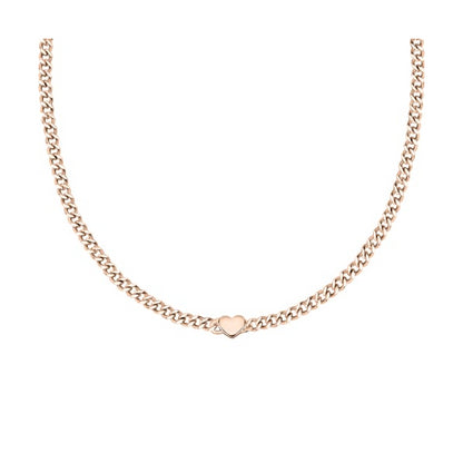 Gold chain necklace with heart detail from LA PETITE STORY JEWELRY Mod. LPS10ASD10