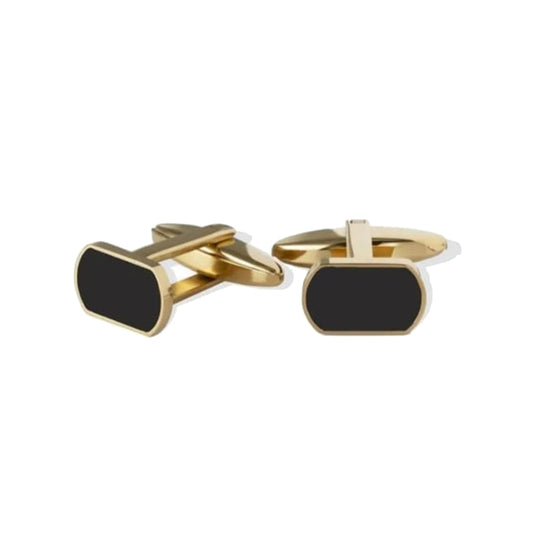 Gold and black LIU-JO Mod. MLJ593 cufflinks from Liu-jo Jewels New Collection Jewelry, elegant accessory for men.