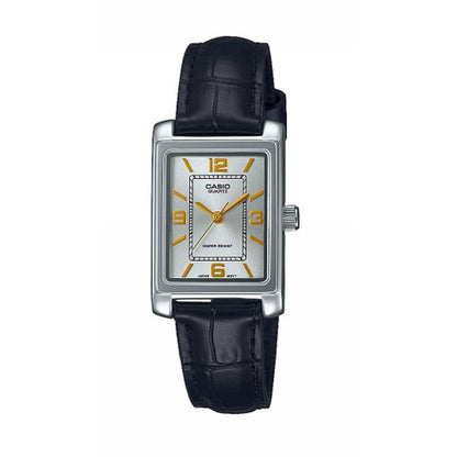 CASIO COLLECTION Mod. TANK. LEATHER - ARGENTEE