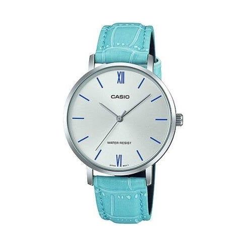 CASIO COLLECTION Mod. MINIMAL. LEATHER - ARGENTEE-0