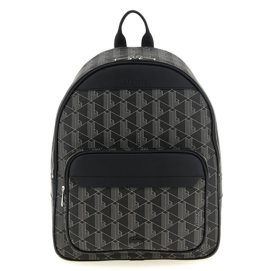 Lacoste Black Pvc Backpack