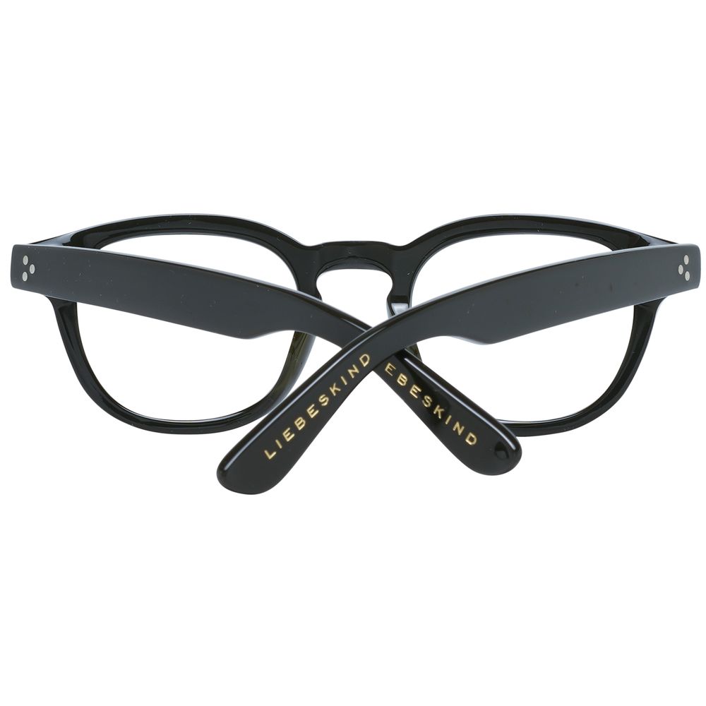 Liebeskind Black Plastic Frames with clip-on feature, 46/22/135 mm dimensions, stylish women’s eyewear in black finish.