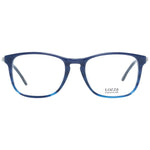 Lozza Blue Men Glasses Frame in full-rim square style with metal and plastic material, blue color lenses and frame, size 53-0-0.