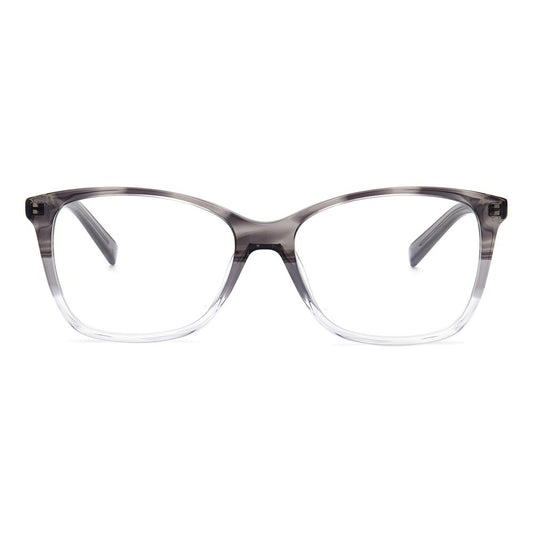 M Missoni Gray Acetate Frames, Women's Glasses Model MMI-0010-2W8 with 54/16/140 mm dimensions, stylish gray horn color.