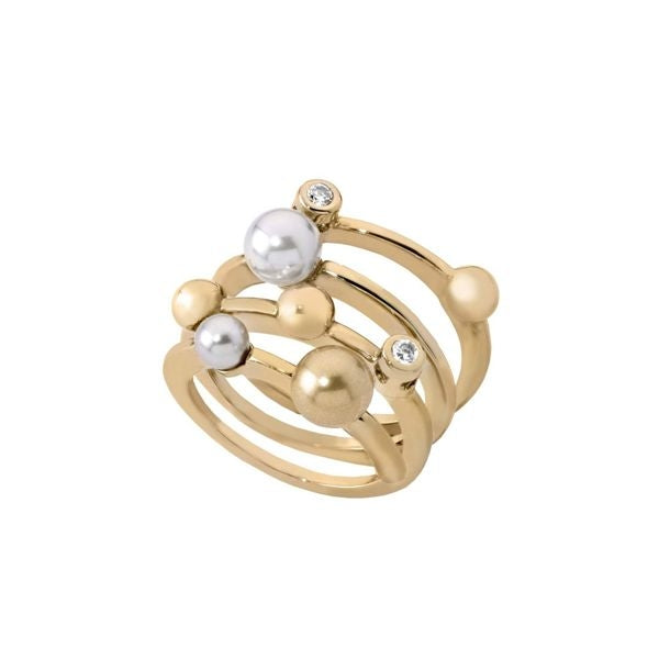 Gold ring with pearls from MAJORICA JEWELRY Mod. 10554.34.1.917.010.1