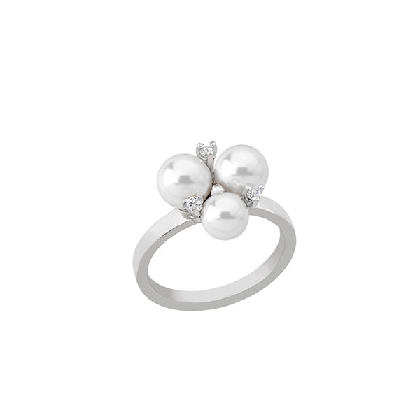 Elegant ring with pearls, MAJORICA JEWELRY Mod. 15726.01.2.915.010.1