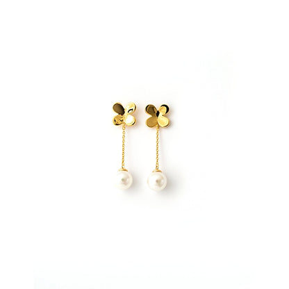 Gold and pearl earrings from MAJORICA JEWELRY Mod. 16593.01.1.000.010.1, elegant design accessory for any occasion.