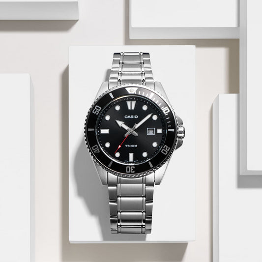 CASIO SPORT Mod. DIVER DATE 200M - BLACK MDV-107D-1A1VEF
