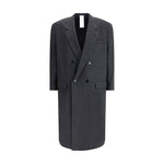 Magliano Double-breasted Coat Lungomare, wool blend, classic design with notch collar, long sleeves, flap pockets, button closure.