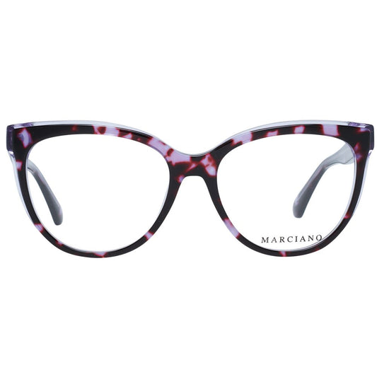 Marciano by Guess Purple Women Glasses Frame, full-rim cat eye style in acetate, with demo lenses and spring hinge.