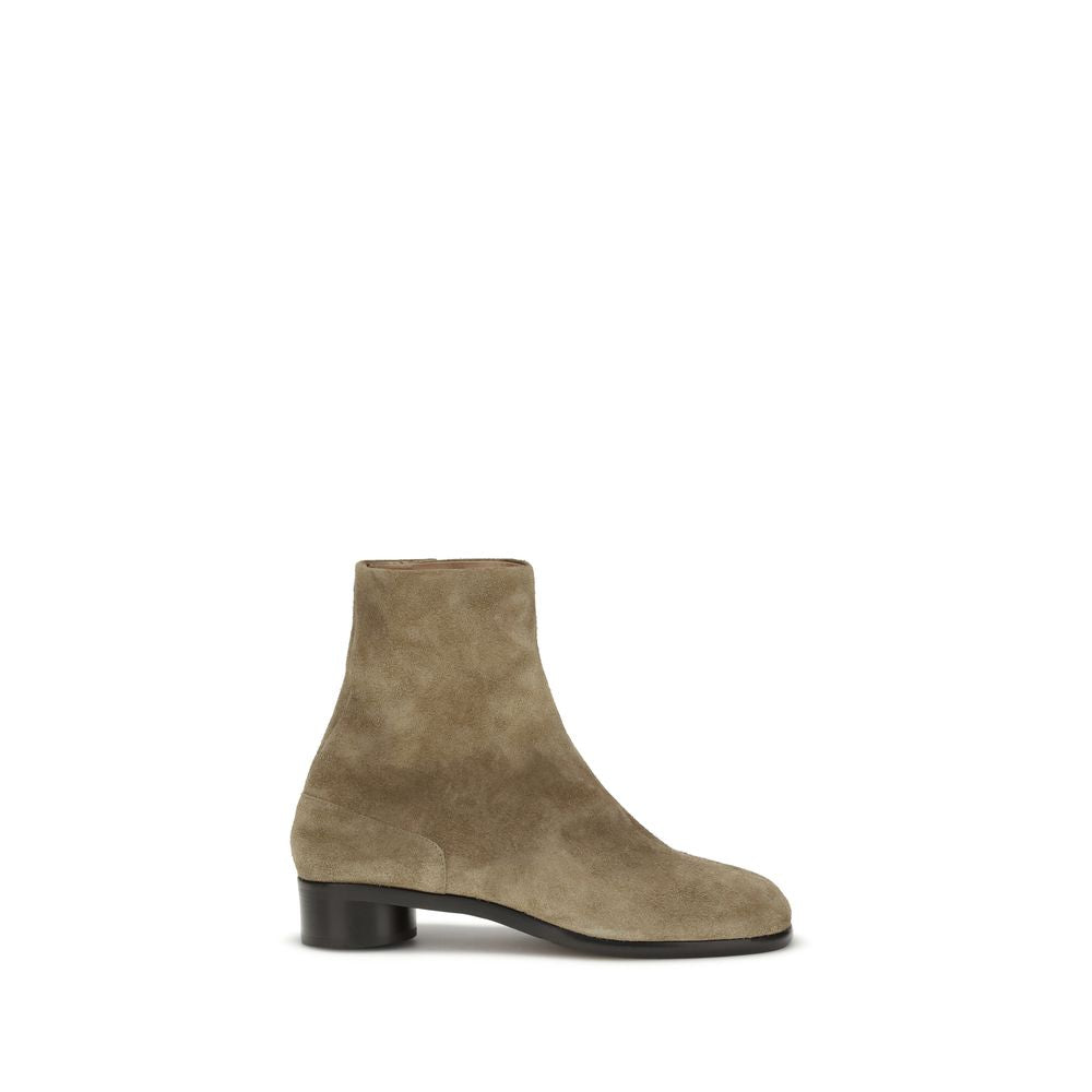 Margiela Beige Leather Ankle Boots