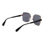 Max & Co Rose Gold Women Sunglass with grey lenses, full-rim metal frame, butterfly style, size 57-18-140, UVA & UVB protection.