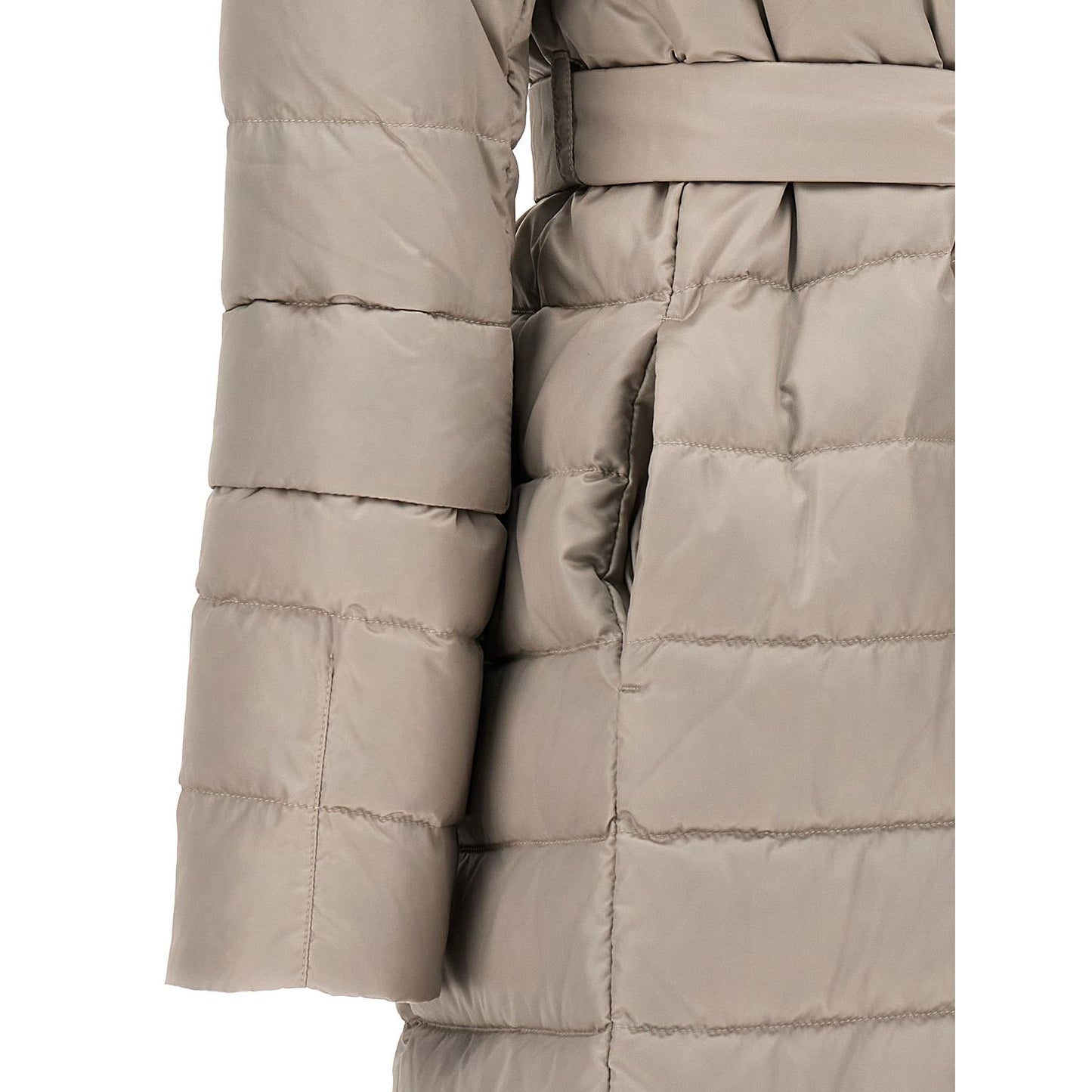 Max Mara White Polyamide Full-Length Jacket