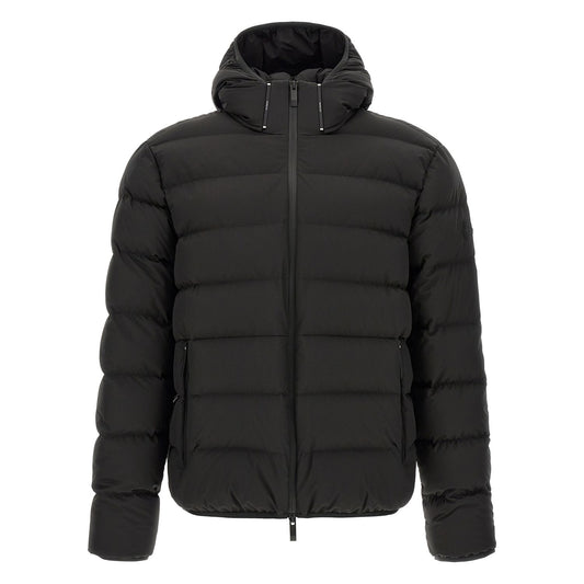 Moncler Black Polyester Full-Length Jacket