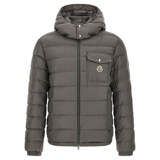 Moncler Gray Polyamide Full-Length Jacket
