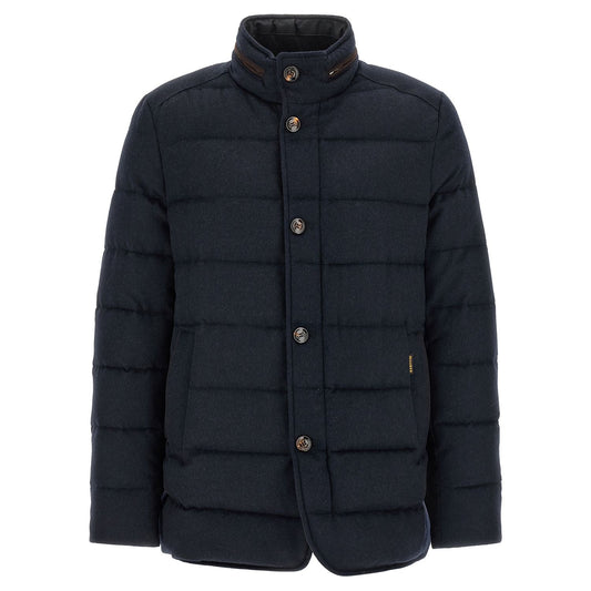 MooRER Blue Wool Full-Length Jacket