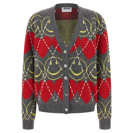 Moschino Multicolor Wool Cardigan