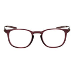 Nike Brown Unisex Glasses Frame in titanium with full-rim style, demo lenses, size 49-20-145. Includes branded case.